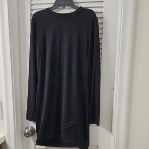 Chic Black Long Sleeve Mini Dress